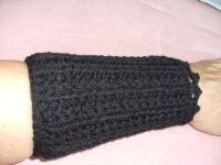 TAUSCH: Pulswärmer, schwarz, 17 x 8 cm, gestrickt, NEU Handarbeit München - Hadern Vorschau