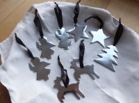 Weihnachten Geschenk Anhänger Metall silberfarben 8er Set Köln - Porz Vorschau