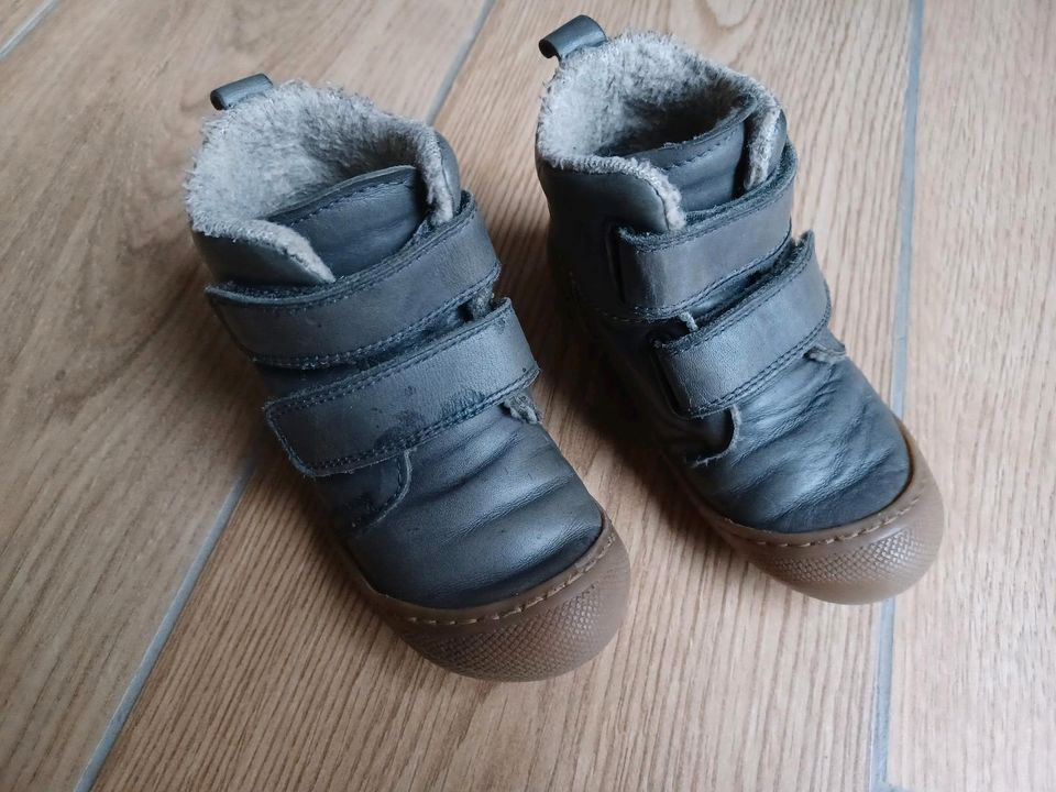 Gefütterter Winterschuh, Gr. 24, Naturino, Leder, grau in Essen