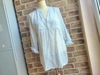 GINA Damen Sommer Bluse 42/XL weiß Punkte krempelbar Nordrhein-Westfalen - Jüchen Vorschau