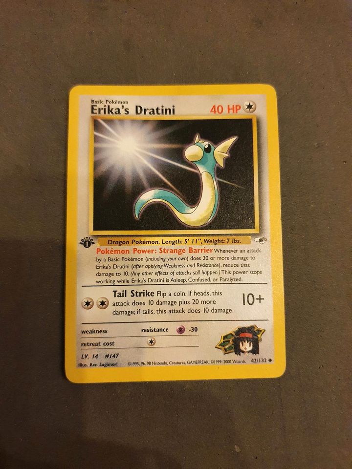 Pokemon Karte Erikas Dratini 1.Edition in Mannheim