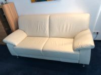 Couch / Sofa Leder in creme 1,90m Hessen - Groß-Rohrheim Vorschau