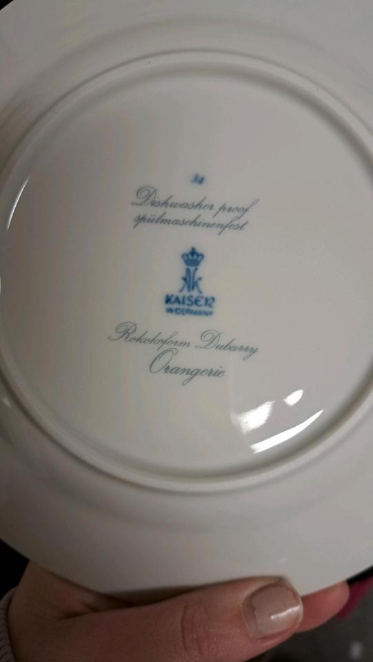 Kaiser Rokokoform Dubarry Orangerie  4 Kuchenteller  20,4 cm in Wiefelstede