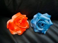 Haarspange Rose Blume peach apricot blau Haarblume Duisburg - Walsum Vorschau