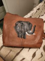 Afrikanische Lederhandtasche mit Elefant Nordfriesland - Niebüll Vorschau