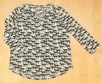 H&M lockere 3/4-Ärmel Chiffon Bluse Top Shirt Pferde allover S Bayern - Dietramszell Vorschau
