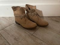 Stiefelletten Stiefel Schnürschuhe beige braun senfgelb senfbraun Bayern - Vestenbergsgreuth Vorschau