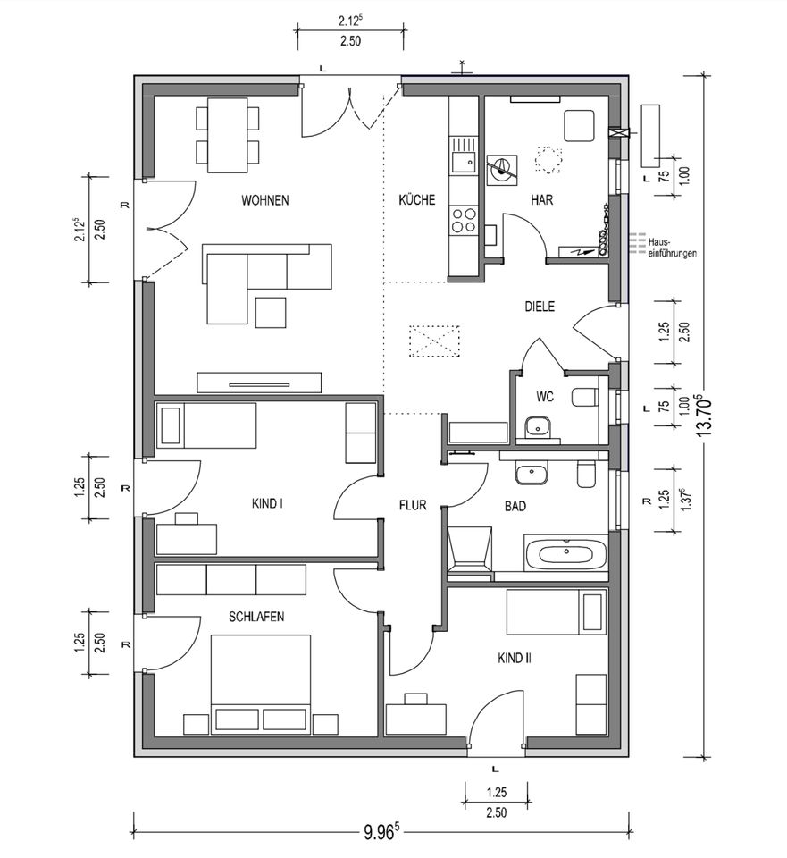 Voll ausgestatteter Bungalow incl. PV-Anlage und Gäste WC, nur 3 Monate Bauzeit, Heinz von Heiden Massivhäuser in Zeuthen