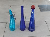 3 blaue Flaschen Vasen Deko Rheinland-Pfalz - Bodenheim Vorschau
