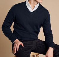 MÄRZ V-Neck Herrenpullover Gr. 52 marine blau Hessen - Langgöns Vorschau