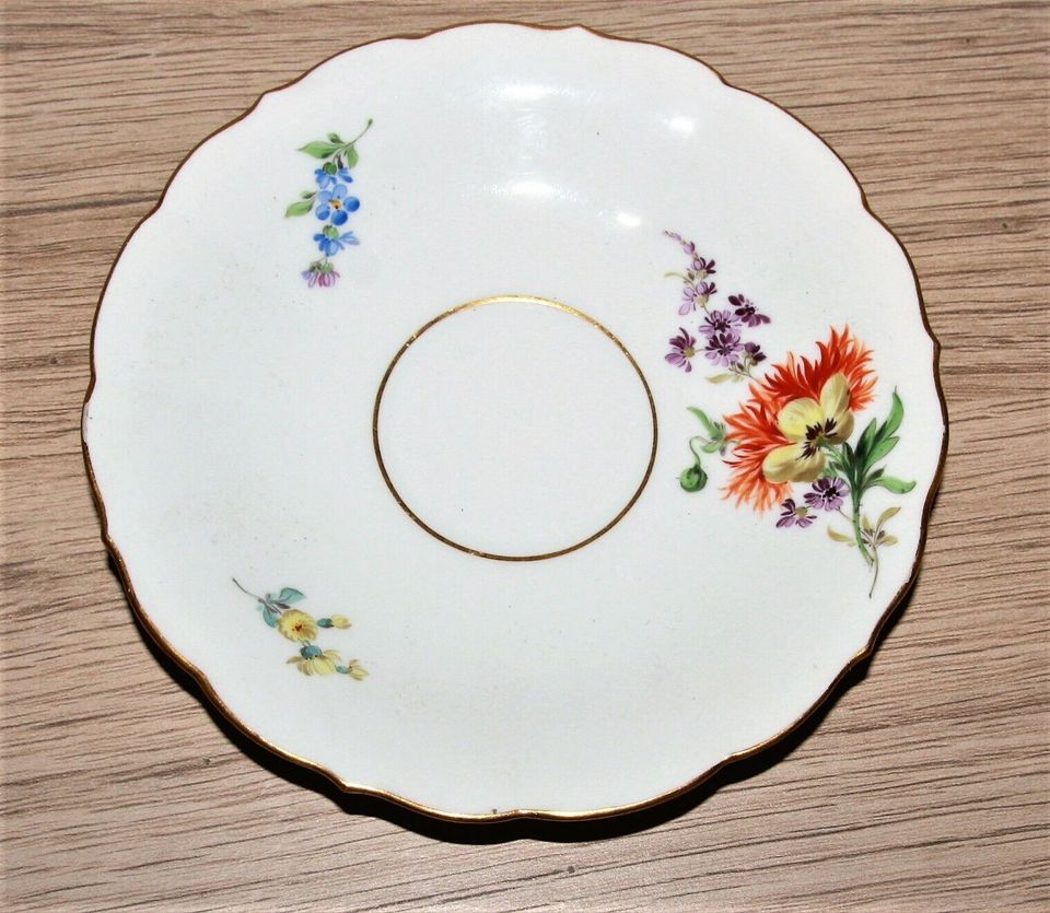 Meissen Porzellan Blume 2 Gold Brot Kuchenteller Untere 1. Wahl in Schwerte