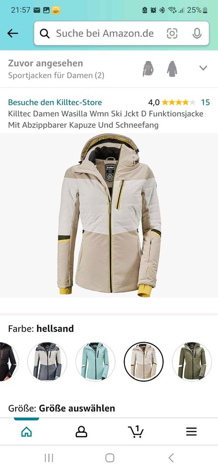 Neu! KILLTEC Damen Ski Jacke, Größe 40 Funktionsjacke in Salzgitter