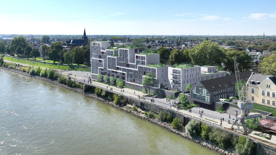 WE A3.9 -Rheinblick-großzügiges Wohnen mit Loggia und genialem Rheinblick! in Krefeld