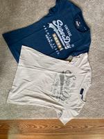 2 T-Shirts Superdry S 36 38 blau und beige Kreis Ostholstein - Bad Schwartau Vorschau