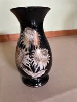 Blumenvase in schwarz Silberdistelmuster Bayern - Oberthulba Vorschau