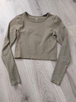 Oberteil Langarmshirt Crop Sport H&M Damen Khaki S Brandenburg - Teltow Vorschau