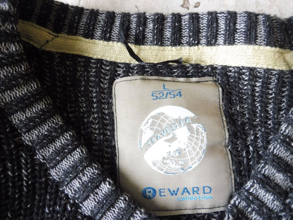 REWARD Pullover L 52 54, Pulli schwarz grau meliert m Jeans Schul in Bochum