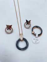 Keramik Schmuck Hochwertig Designer Kette Ring Ohrringe Schwarz Bochum - Bochum-Wattenscheid Vorschau