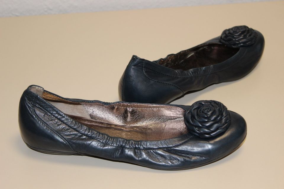 PIERRE CARDIN Ballerinas Schuhe Lammleder Flachschuh Blau Slipper in Duisburg