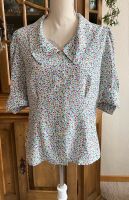 Vintage Bluse Hemd Blumen 80s 80er Wollenschläger New Romantic Nordrhein-Westfalen - Hilden Vorschau