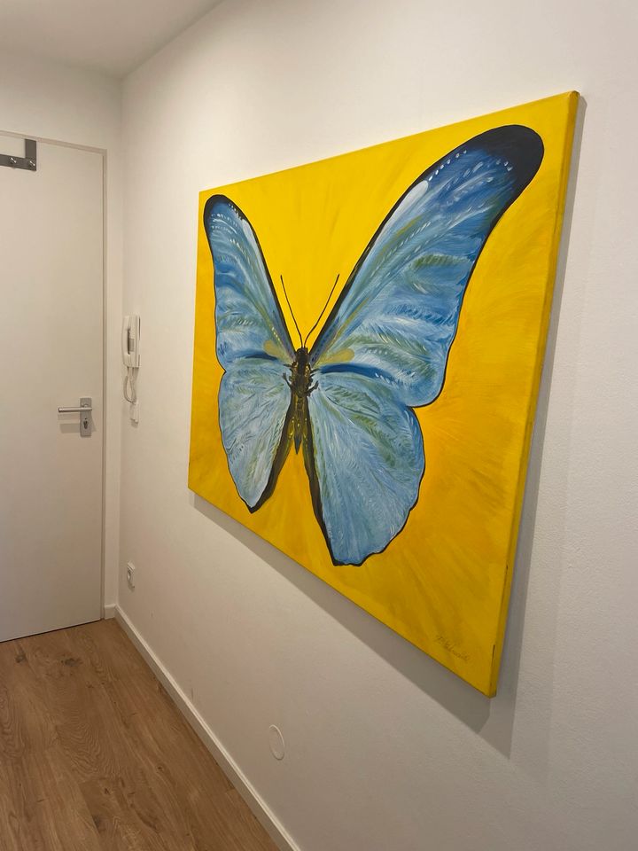 UNIKAT! Großes Bild Ölbild Gemälde Kunstwerk Schmetterling in München