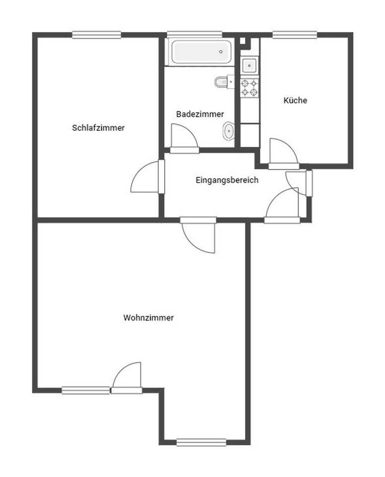 Handwerker-Glück in Heiligenhaus: Bezugsfreie 2-Zimmer-Erdgeschosswohnung mit Balkon in Heiligenhaus