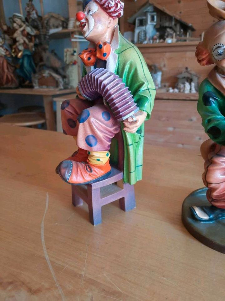 Clown Figur Holzfigur in Gachenbach