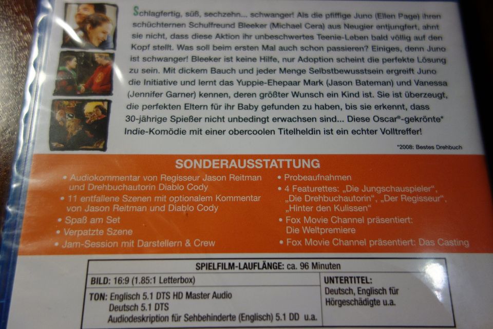 Juno Blu-Ray neu in Folie Ellen Page Jennifer Garner Jason Batema in Berlin