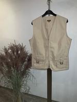 ♥️Damen 40 L Weste Baumwolle von Hirsch Denim beige Sand Nordrhein-Westfalen - Nettersheim Vorschau