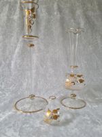 Glas/Gold, 2 zierliche Vasen + Kerzenständer Köln - Longerich Vorschau