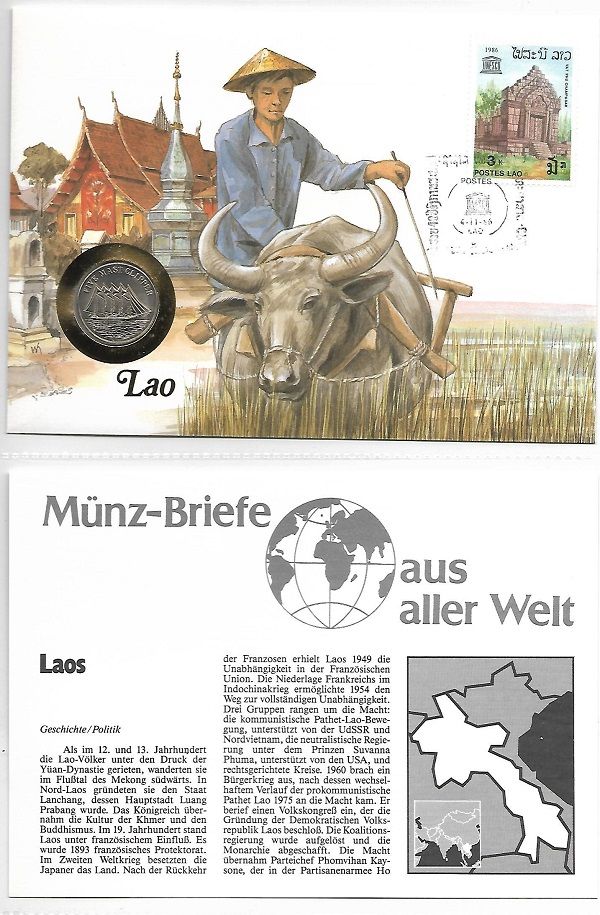 Laos - Münzbriefe aus aller Welt in Walldürn