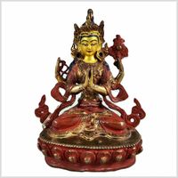 Avalokiteshvara Chenrezig Buddha Kupfer vergoldet 15cm Hamburg-Mitte - Hamburg Billbrook Vorschau