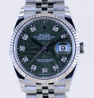 Rolex Uhr Datejust 126234 green Palme Diamond dial Jubiléband B+P Nordrhein-Westfalen - Langenfeld Vorschau