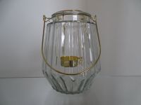 Glas Windlicht mit Metall Einsatz für ein Teelicht Neuware Wiesbaden - Erbenheim Vorschau