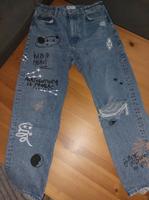 Bershka Jeans Cropped Straight Gr. 40 Sachsen-Anhalt - Halle Vorschau
