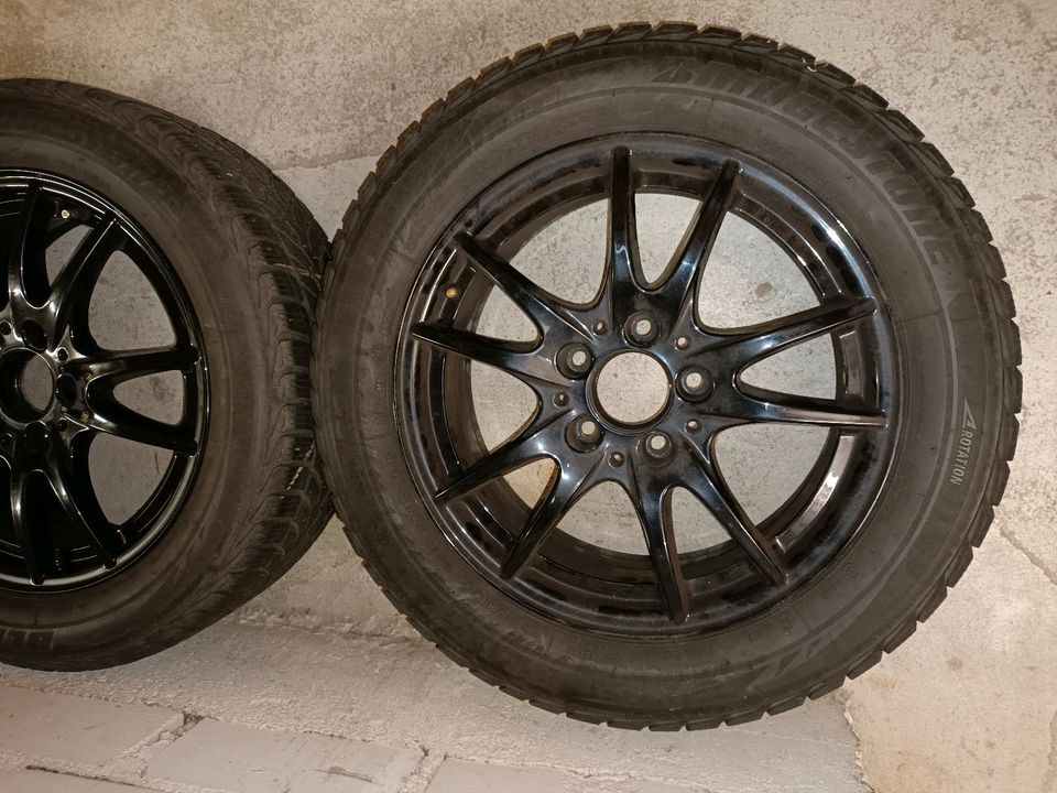 205 55 R16 Vier Stück Alufelgen & MS Bridgestone Reifen in Nidderau