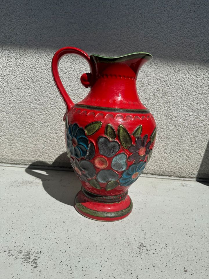 Schöne rote Vase Dekorative 50 cm große Blumenvase in Berlin