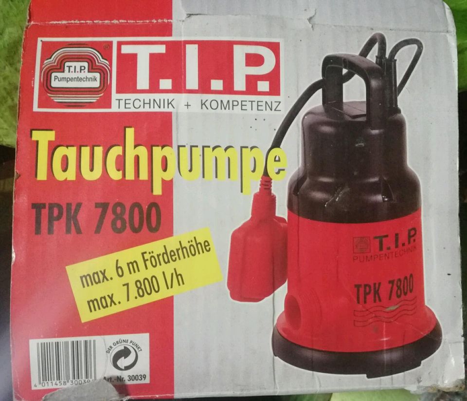 Schmutzwasser Tauchpumpe TPK 7800 6 Pumpe Regentonne in Rostock - Lütten  Klein