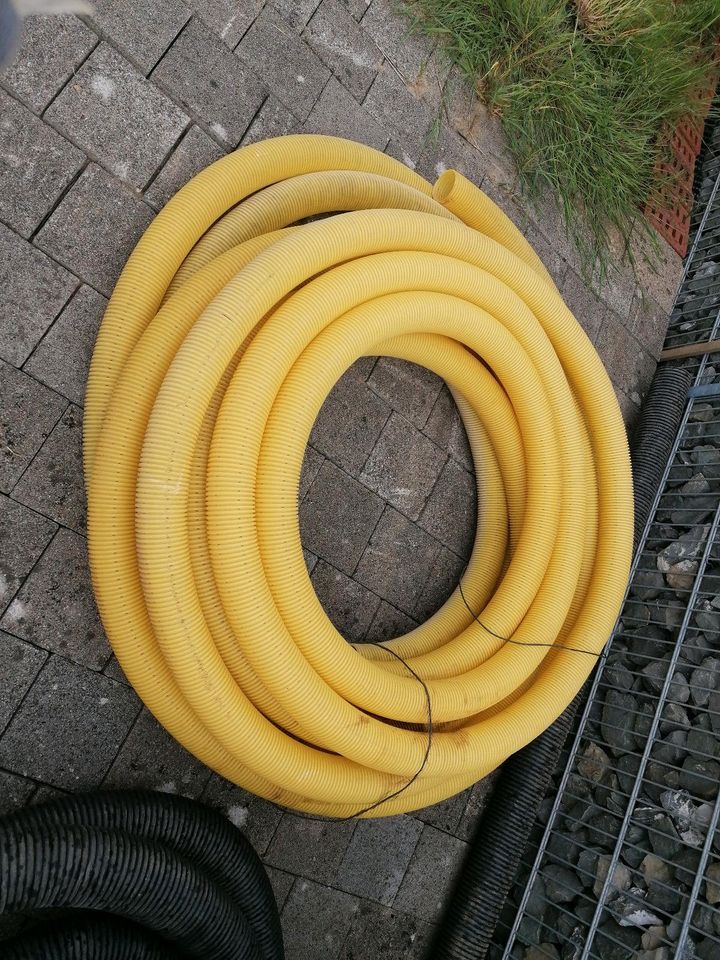 ♥️ Drainagerohr ♥️ gelb geschlitzt gewellt NW80 37m 2€/m in Senden