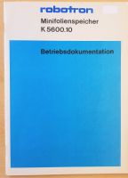 Floppy - Dokumentation "Robotron Minifolienspeicher K5600.10" Brandenburg - Frankfurt (Oder) Vorschau