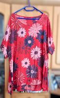 Baumwollshirt rot mit Blumenmuster Bayern - Augsburg Vorschau