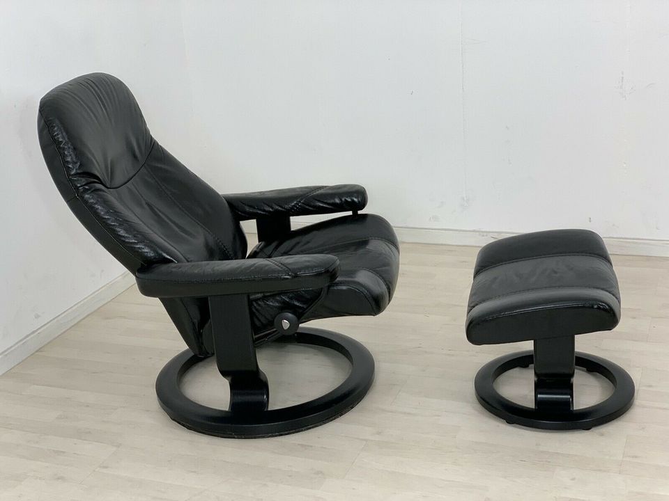 EKORNES Stressles Sessel + Hocker Armlehnsessel Stressles Schwarz in Berlin