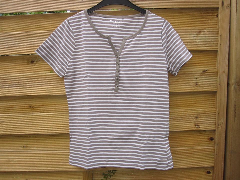 T-Shirt Streifen Baumwolle/Elasthan Gr.L in Trittau