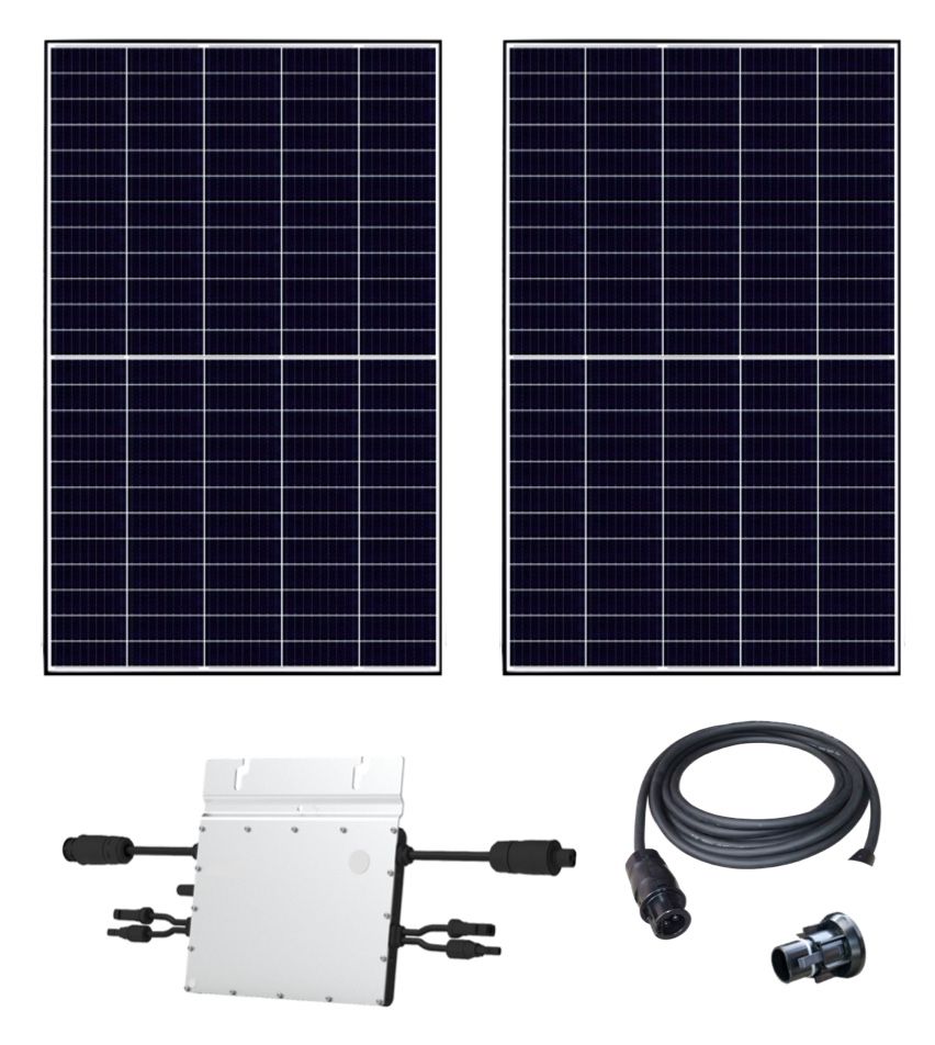 Balkonkraftwerk 600 W Photovoltaik PV mit HM 600 Wechselrichter in Waltershausen