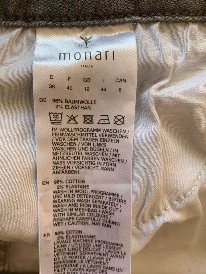 Monari Jeans grau mit Strasslöchern in Hamburg