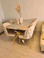 Sofort verfügbar/Esstisch/Neu/Luxus/Oscar Gold-Beige Design/Tisch Berlin - Rudow Vorschau