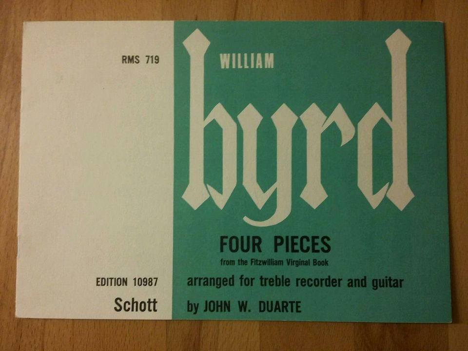 Gitarrennoten William Byrd Four Pieces by John W. Duarte in Sinsheim