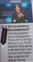 Suche TVAufzeichnung Abschiedskonzert Ute Freudenberg Erfurt 2023 Nordrhein-Westfalen - Heiligenhaus Vorschau