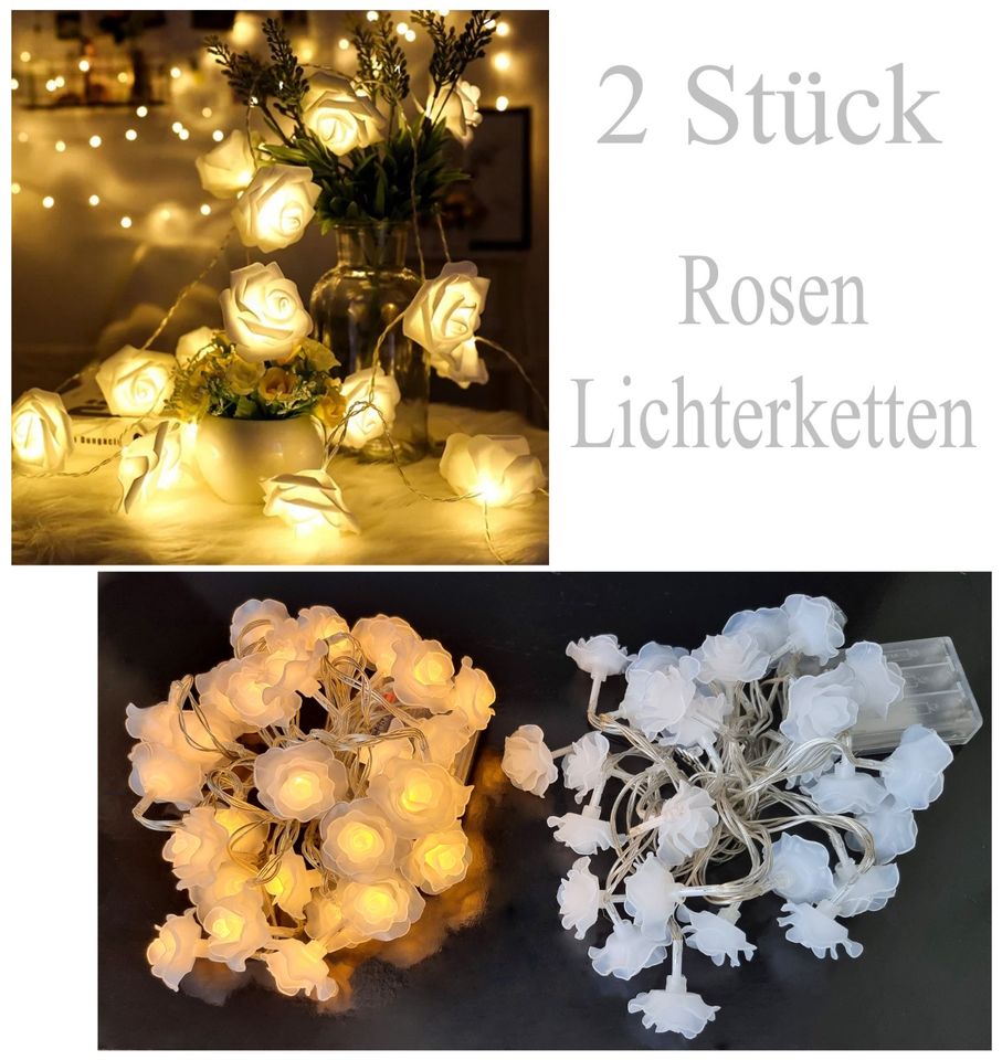 2 Rosen Lichterketten romantische Deko-Lichterketten 2x 4,80 m in Hannover