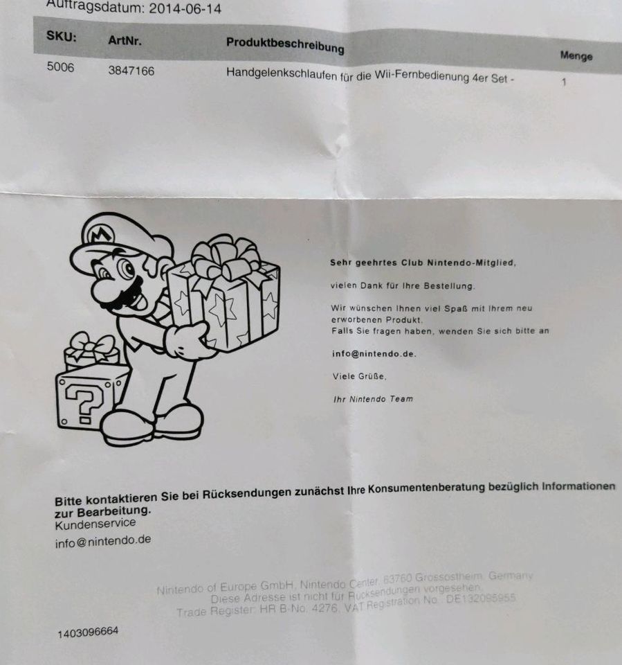New Super Mario Bros. Wii Controller - Riemen-Set in Schweinfurt